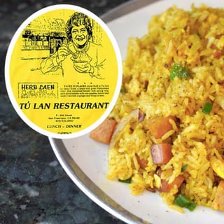 Garlic egg curry fried rice to